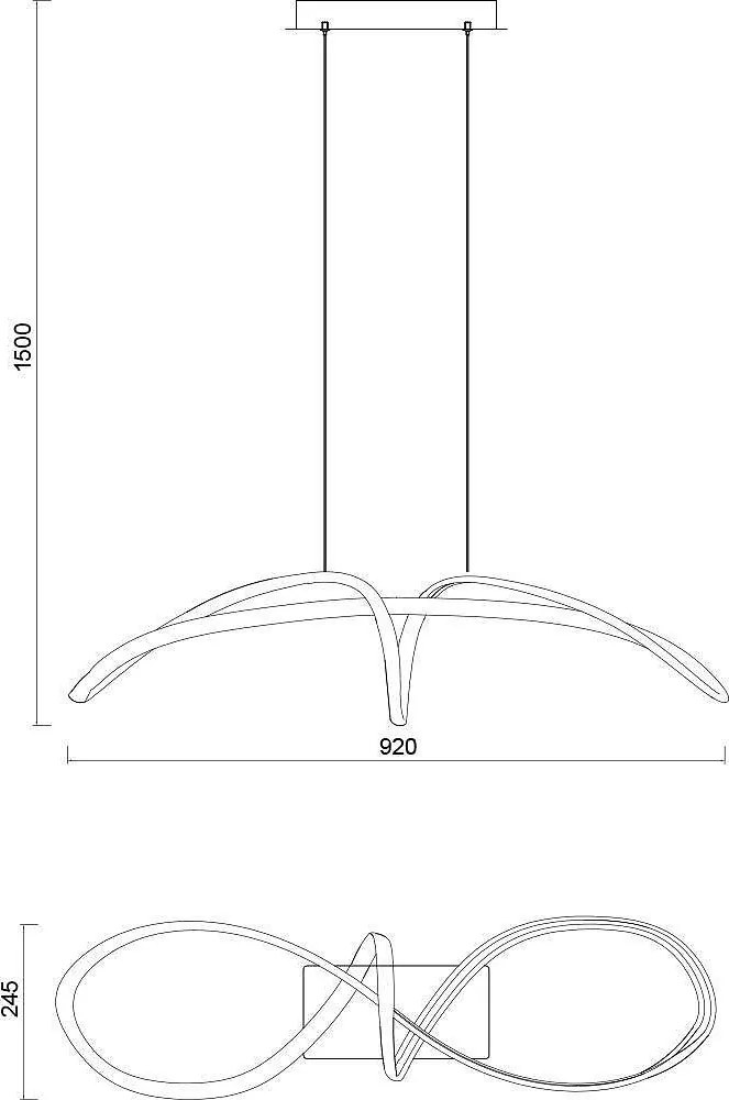 Полилей ANGEL LED, никел, 41W, 4000K