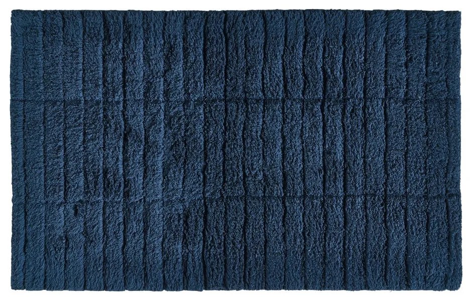 Синя постелка за баня 80x50 cm Tiles - Zone