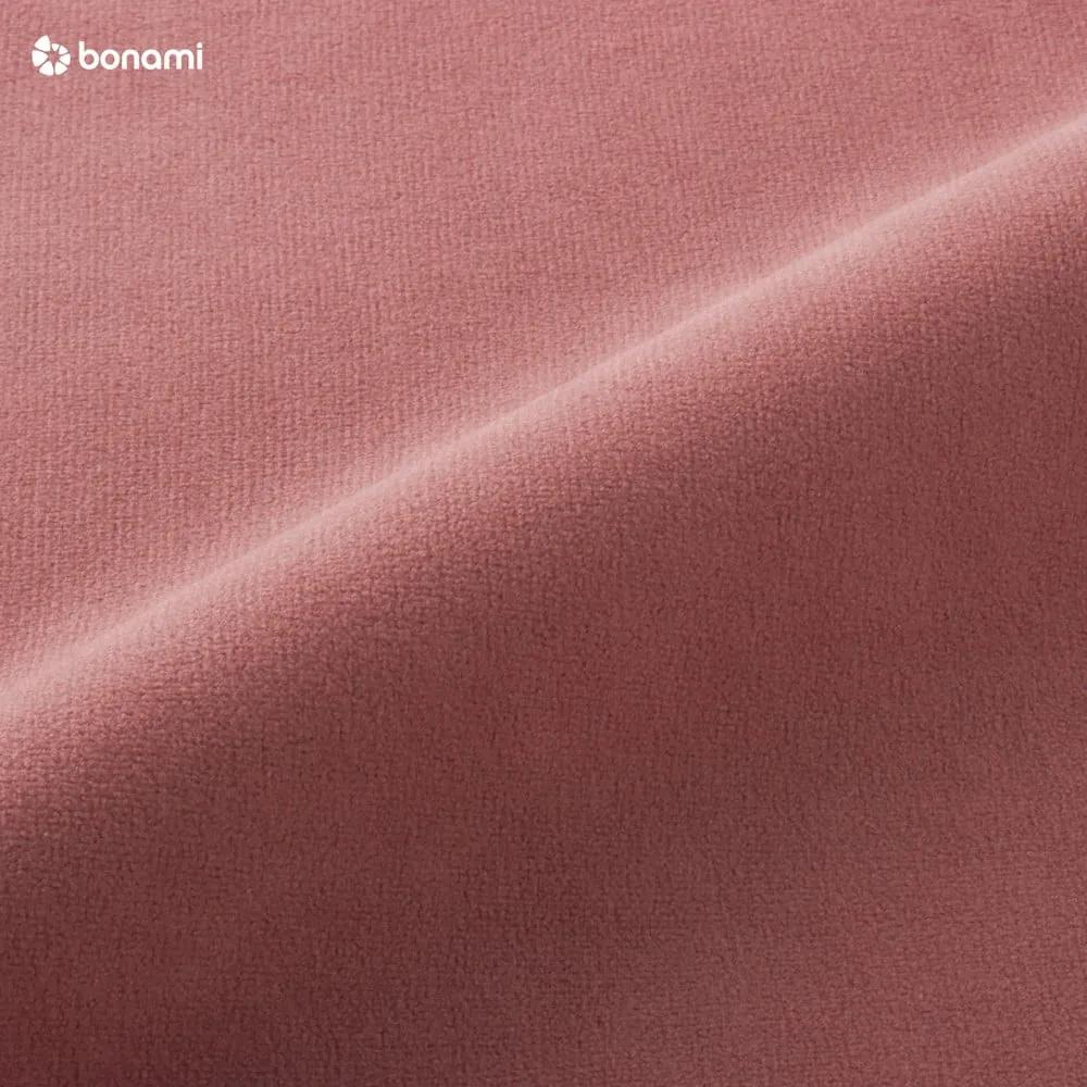 Розов кадифен U-образен разтегателен диван, десен ъгъл Stylish Stan - Miuform