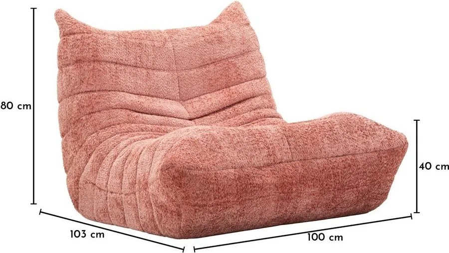 Розов пуф от букле Mask – Mauro Ferretti