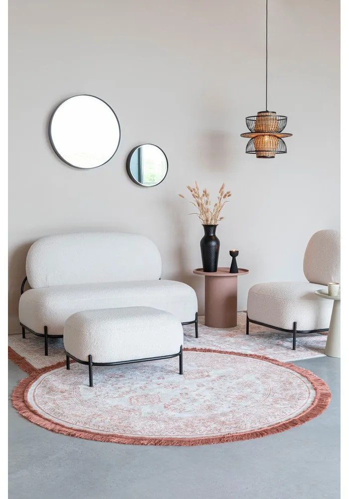 Кремав диван от букле 125 cm Polly – White Label