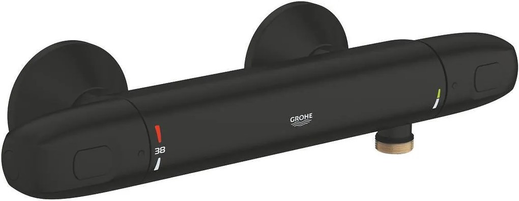 Термостатен смесител за душ, 348142433, 1/2″, Grohtherm 1000 , Grohe, месинг, черен мат