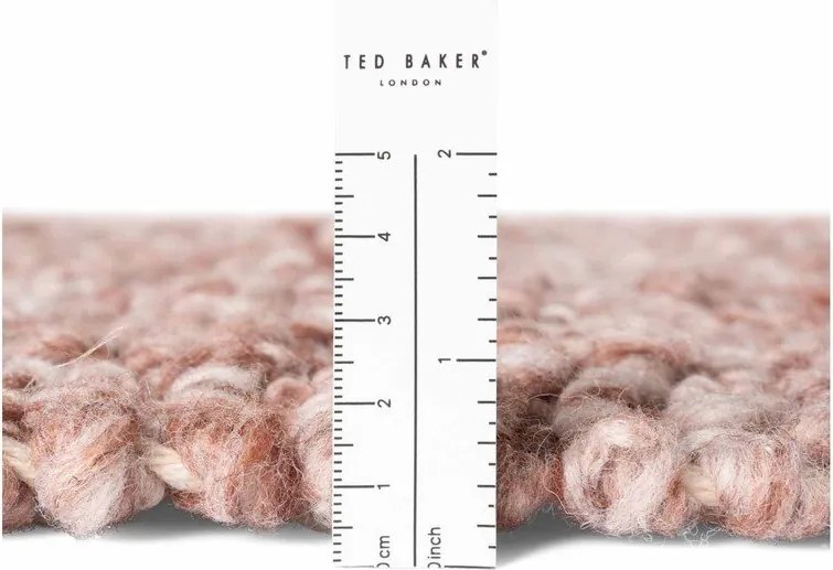 Сиво-розов ръчно изработен килим от букле 160x230 cm Notting Hill Portobello – Ted Baker