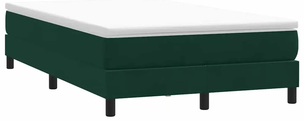 3315822 vidaXL Box Spring легло без матрак Тъмнозелено 120x210 cm кадифе