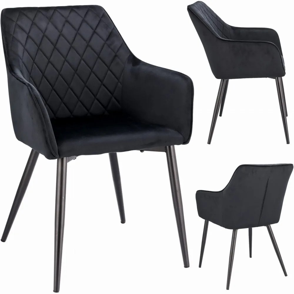 Стол за хранене от кадифе APIS Сив