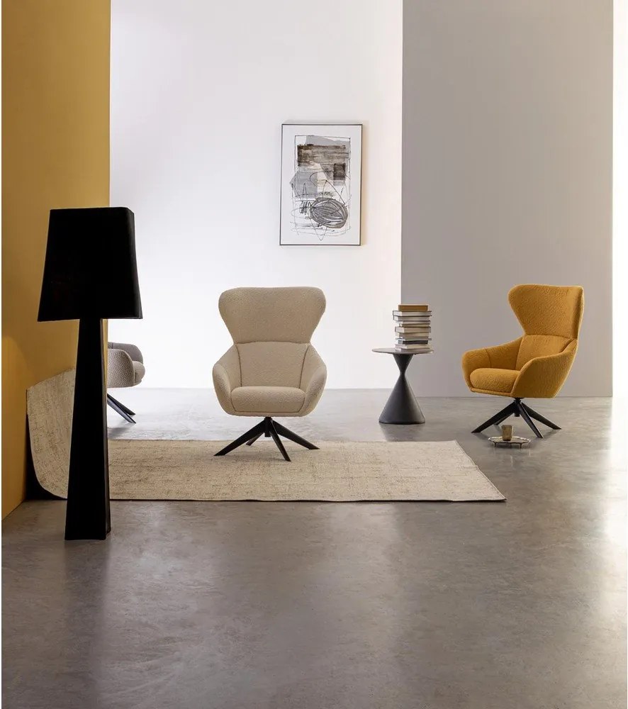 Кръгла странична масичка с плот от имитация на мрамор ø 50 cm Joona – Bizzotto