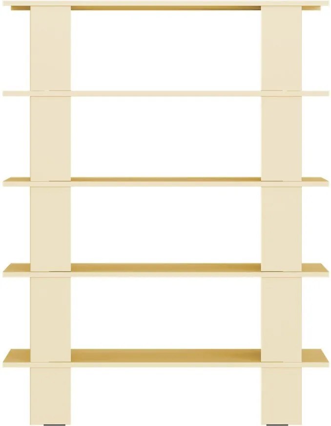 Жълта метална библиотека 120x156x37 cm Hes – noo.ma