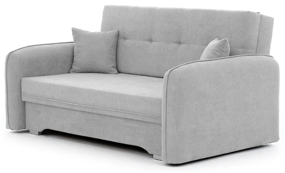 Светлосив шенилов разтегателен диван с място за съхранение 155 cm Laine – ELTAP