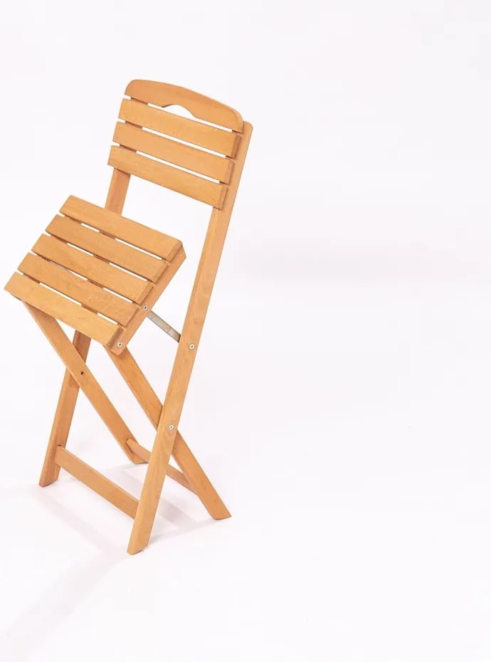 Градински стол от масивно дърво в естествен цвят – Floriane Garden