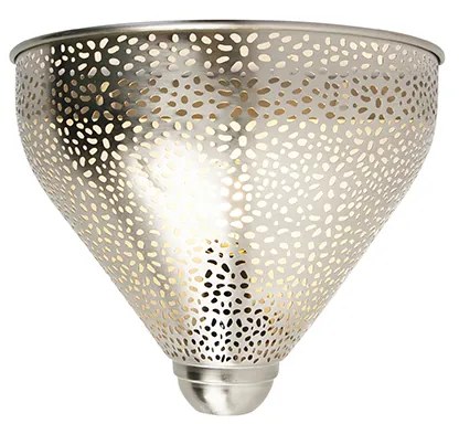 Ориенталска стенна лампа стомана със светлинен ефект - Sinbad