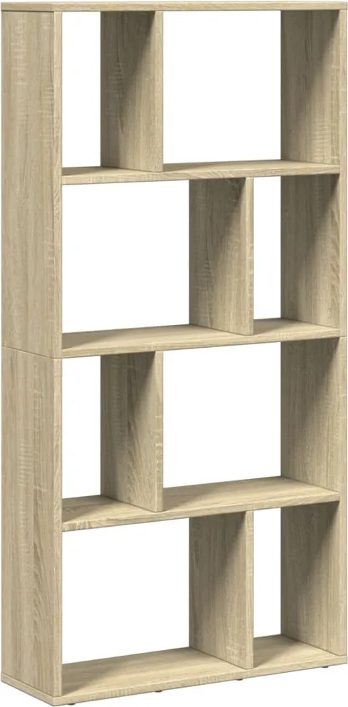 858149 vidaXL Библиотека, сонома дъб, 60x20x120,5 см, инженерно дърво