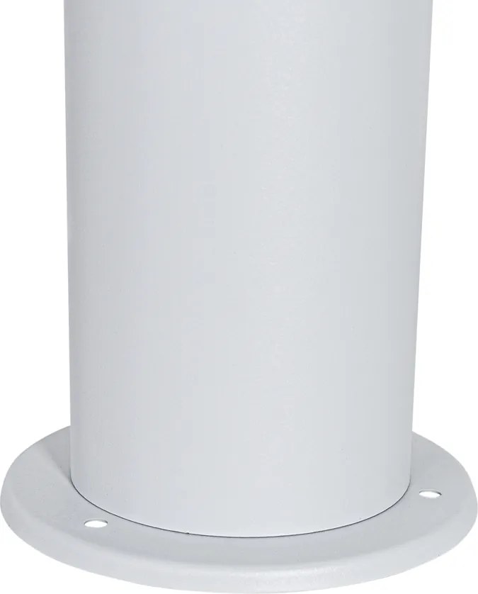 Стояща външна лампа бяла с опал абажур 50см - Odense