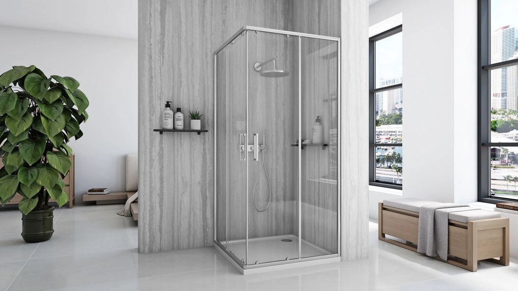 Душ кабина Rea City 90x90 Nickel Brush