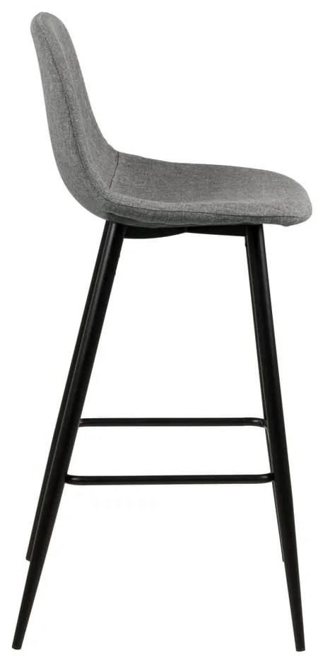 Светлосив бар стол с метална основа Wilma - Actona