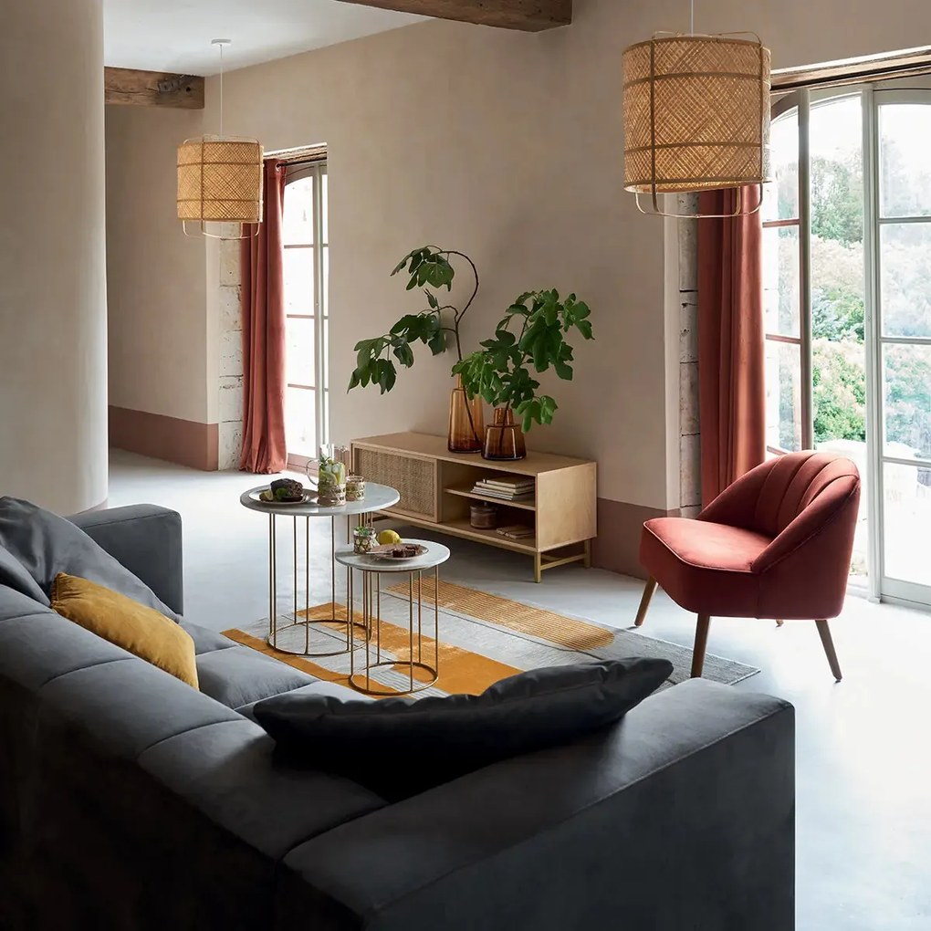 Триместен диван atmosphera Indra, 221x90x75 cm - Тъмносин