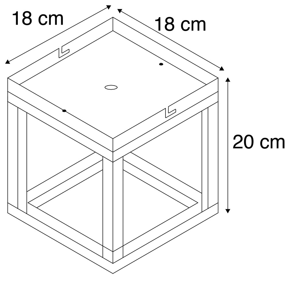 Индустриален плафон ръждясал кафяв - Cage