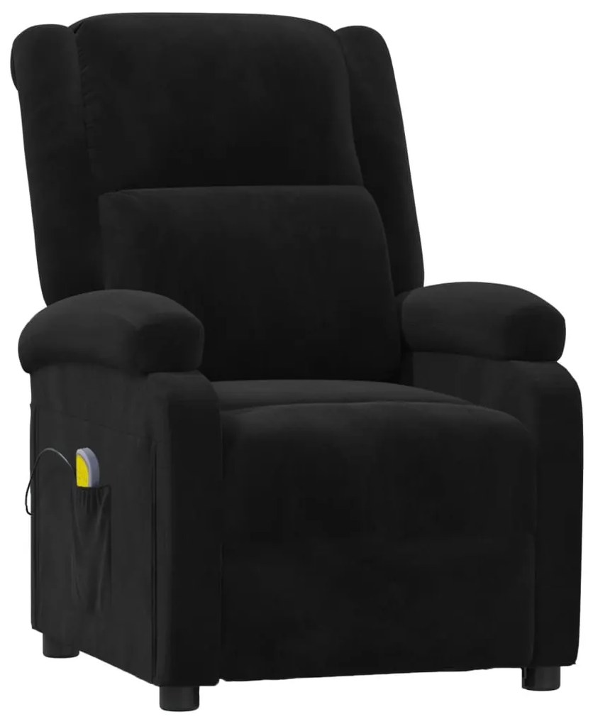 342416 vidaXL Масажен стол, черен, кадифе