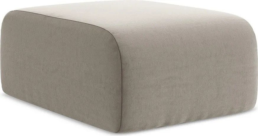 Светлокафява кадифена табуретка Lani – Makamii