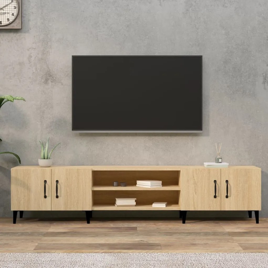 816267 vidaXL ТВ шкаф, дъб сонома, 180x31,5x40 см, инженерно дърво
