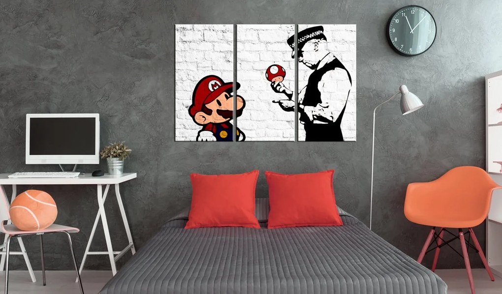 Печат върху платно - Mario Bros (Banksy) 120x80