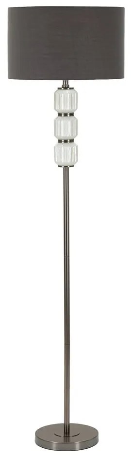 Сива подова лампа с текстилен абажур (височина 163 cm) Bright – Mauro Ferretti