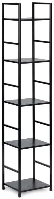 Тесен рафт с 5 рафта - черен