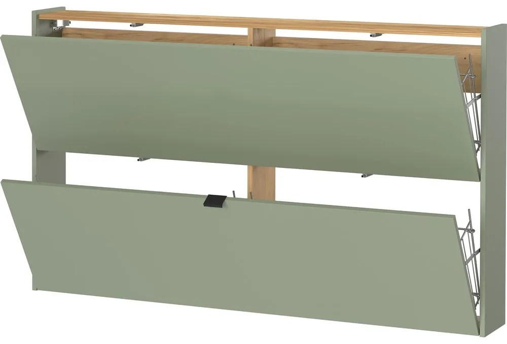 Зелено-сив шкаф за обувки с панти Ameca - Germania