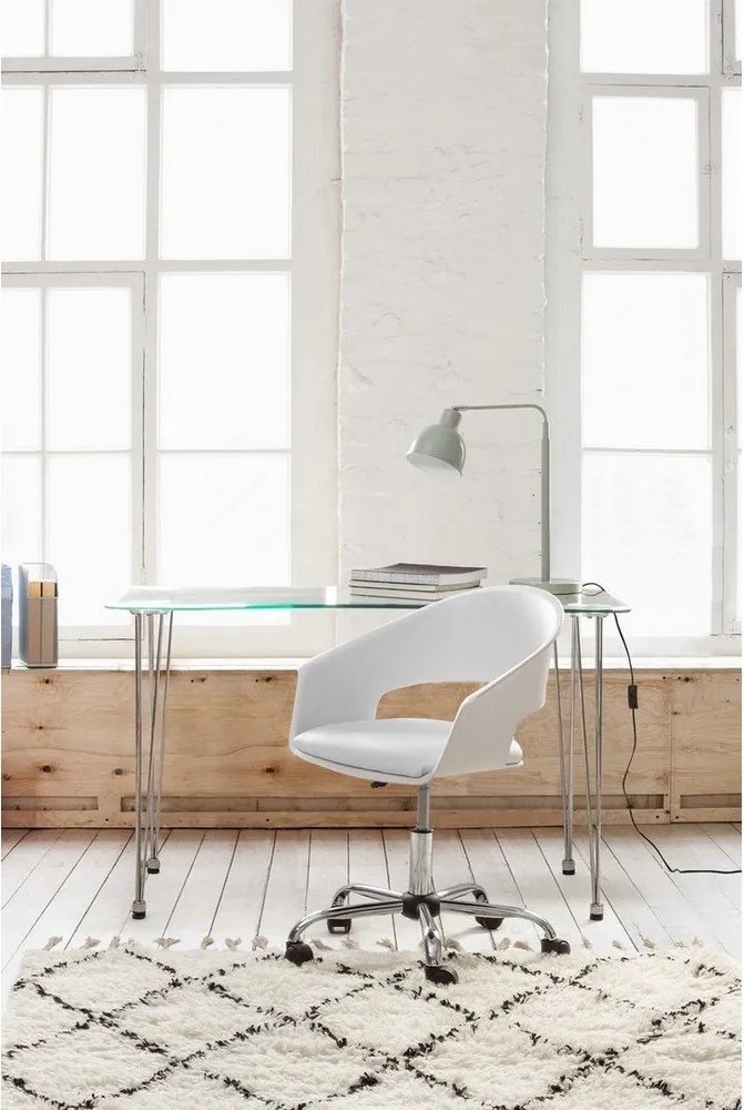 Работна маса със стъклен плот 60x120 cm Rondo – Bizzotto