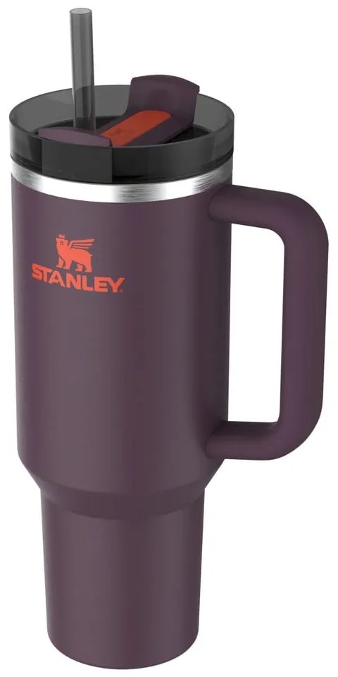 Тъмнолилав термос със сламка от неръждаема стомана 1,18 l Quencher H2.0 FlowState Tumbler Plum – Stanley