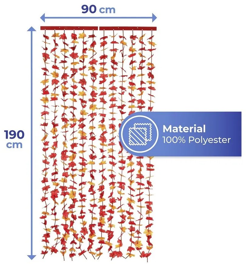 Червена завеса за врата 90x190 cm Indian Summer - Maximex