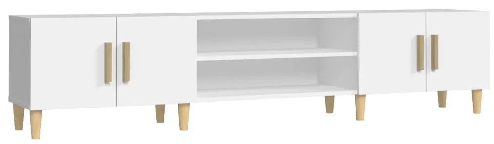 816256 vidaXL ТВ шкаф, бял, 180x31,5x40 см, инженерно дърво