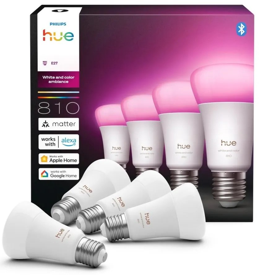 Комплект от 4 димируеми LED крушки Philips Hue WACA E27/6W/230V 1000-20000K