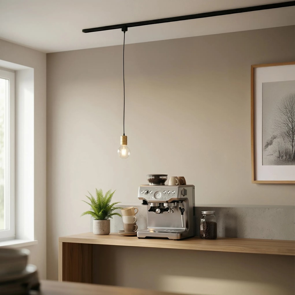 Висяща лампа с релсова окачване златиста - Cavalux