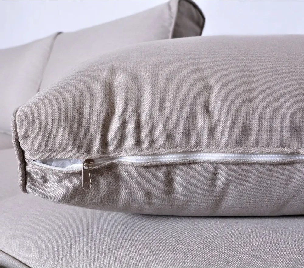 Метален градински комплект в черно и бежово за 8 души Portland - Rojaplast