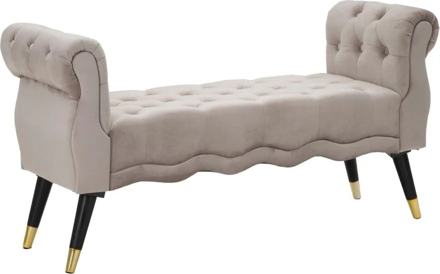 Кафяво-сива кадифена пейка Paris – Mauro Ferretti