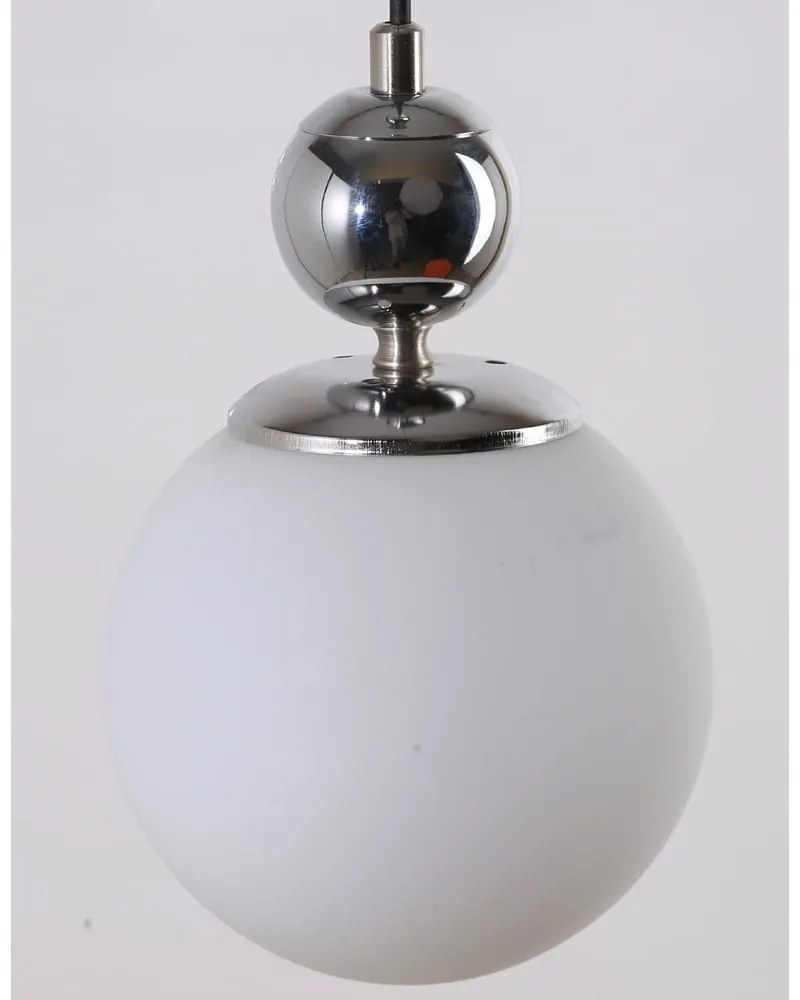 Висящо осветително тяло в сребрист цвят със стъклен абажур ø 15 cm Marble – Squid Lighting