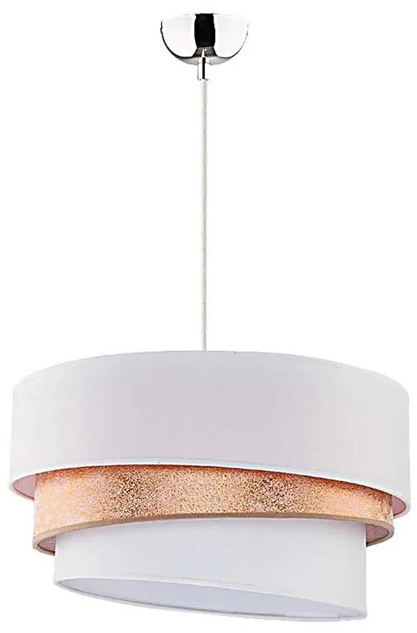 Duolla - Полилей на кабел TRIO 1xE27/40W/230V Ø45 см златисто/бяло