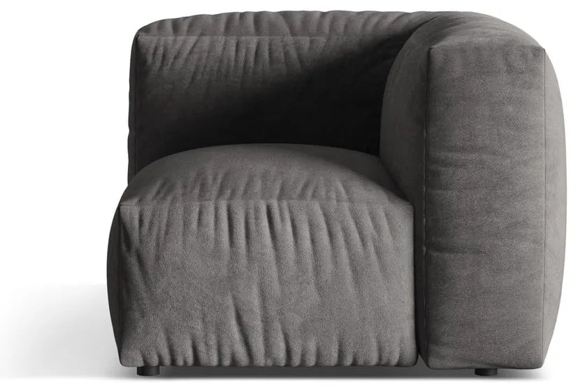 Сив кадифен модул за диван (променлив) Martina – Micadoni
