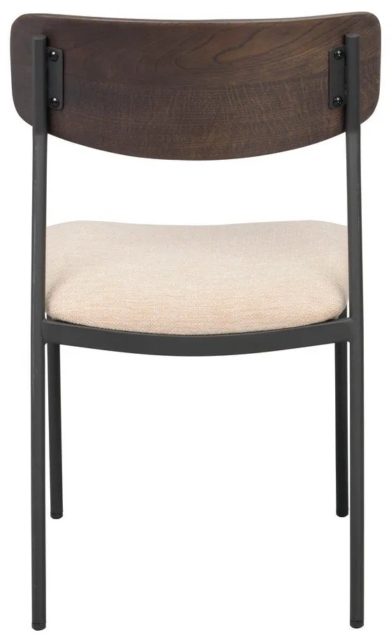 Трапезни столове в кремаво и тъмнокафяво в комплект от 2 бр. Maymont – Rowico