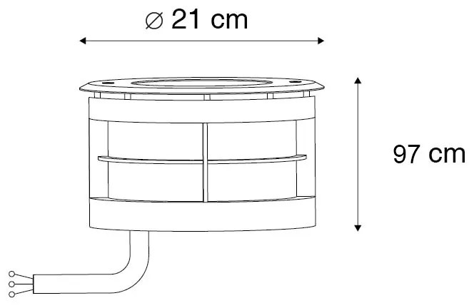 Модерен почвен прожектор стомана с LED 20W - Bridge