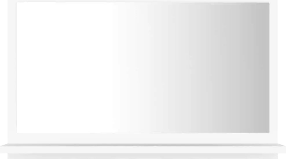 804562 vidaXL Огледало за баня, бяло, 60x10,5x37 см, инженерно дърво