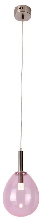 Лилаво LED висящо осветително тяло със стъклен абажур Lukka – Candellux Lighting