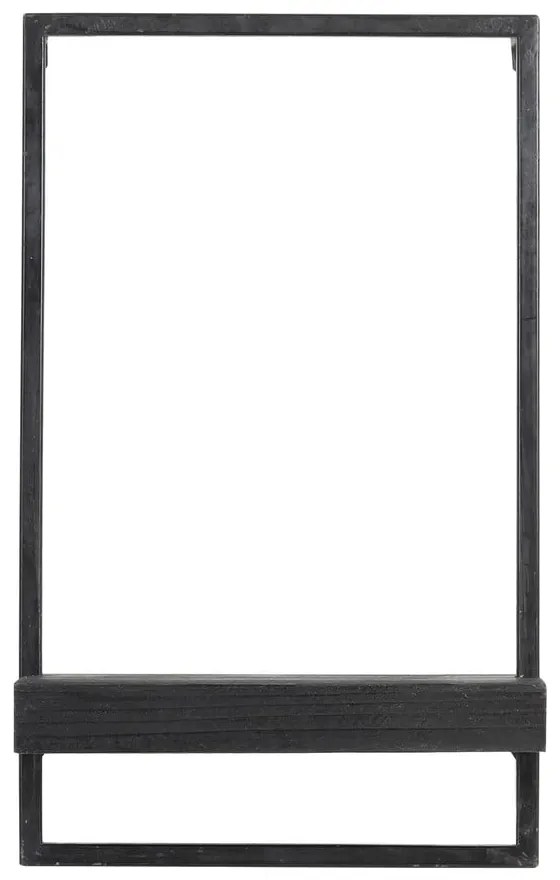 Матиран черен рафт от елхово дърво Maddison - Light & Living