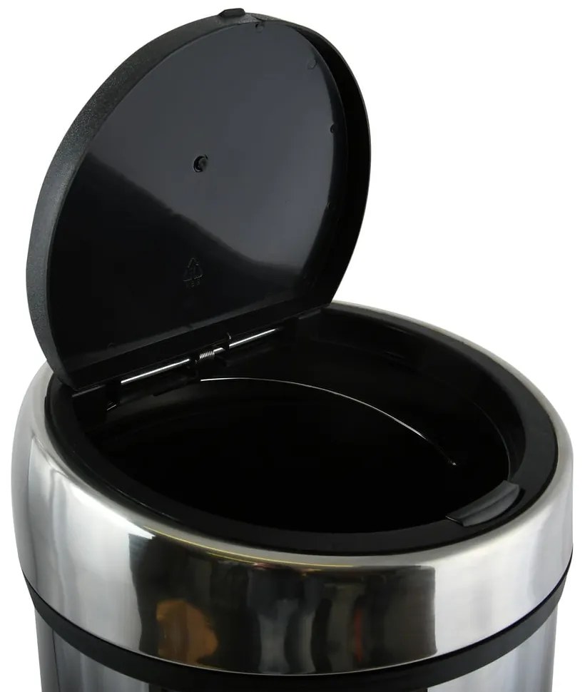 Стоманено кошче за боклук отваряне с докосване в блестящо сребрист цвят 30 l – MSV