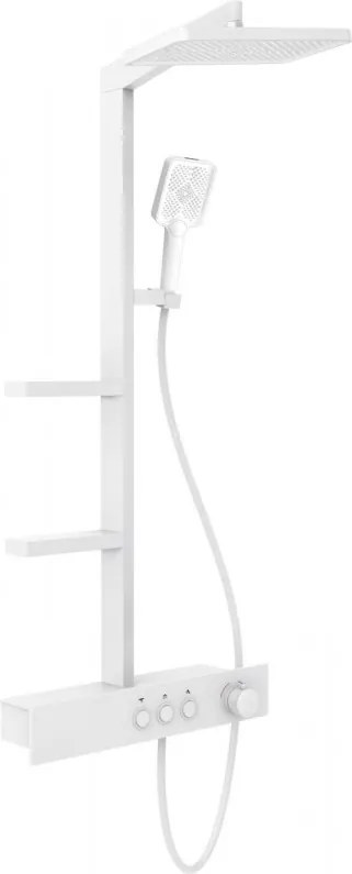 Mexen Saxx външен душ комплект с душ глава и батерия, бял - 78102-20