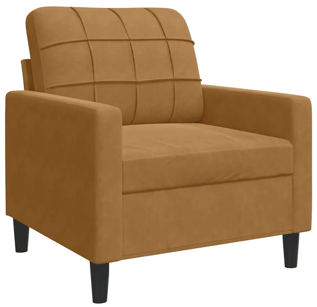4007611 vidaXL Кресло, кафяво, 60 см, кадифе