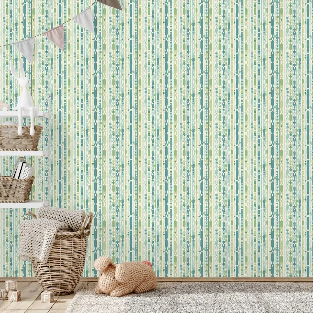 Тапет – Зелени и сини вертикални ивици