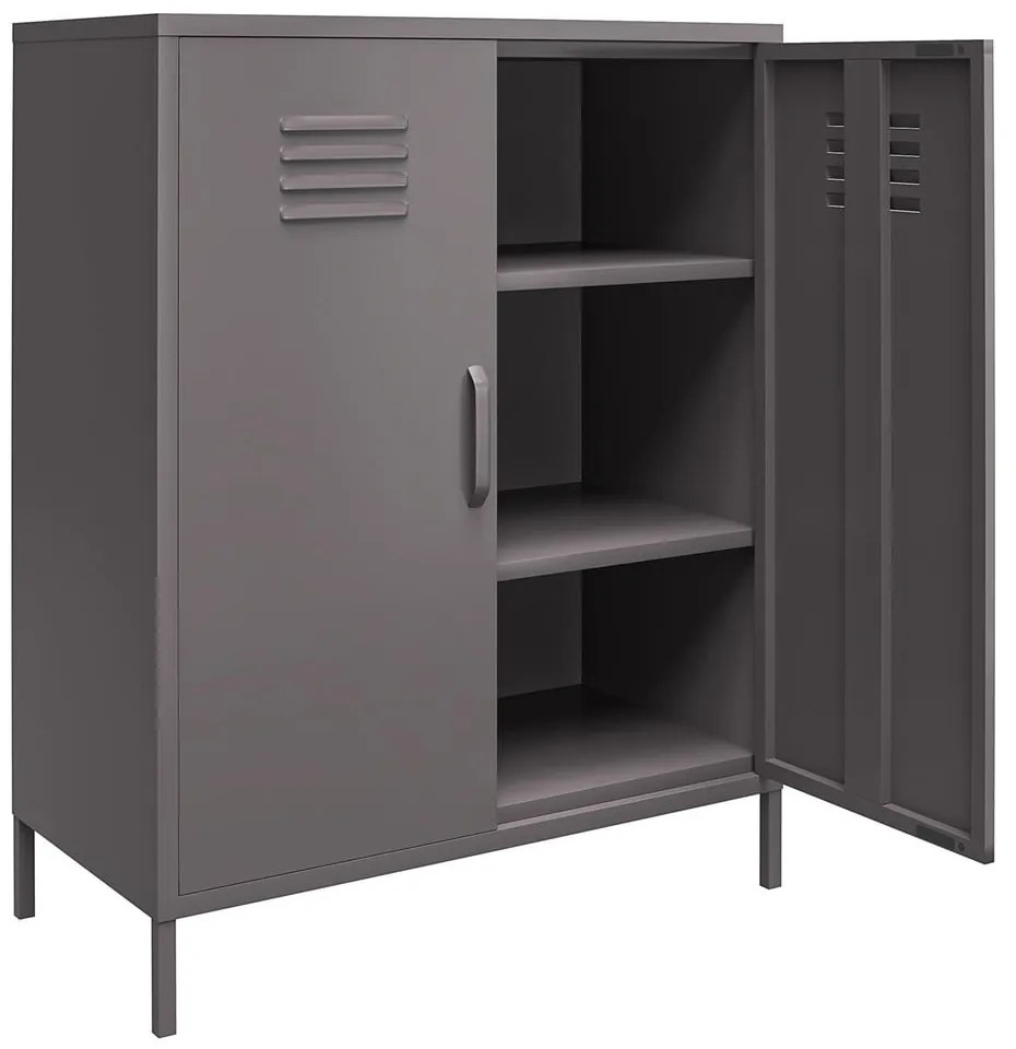 Сиво метално шкафче 80x102 cm Bradford – Støraa