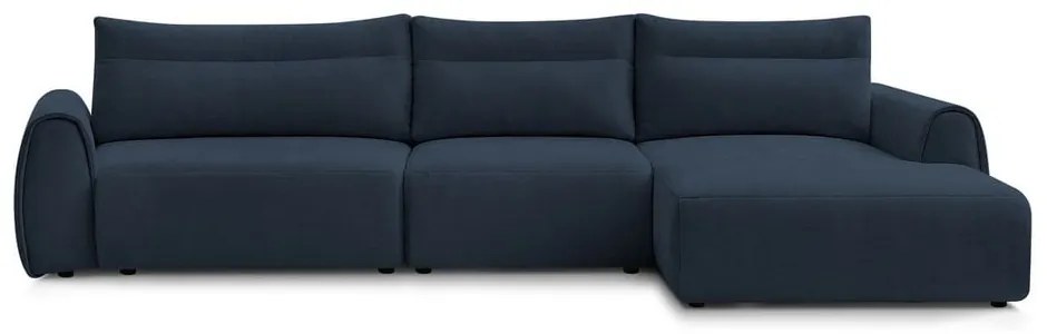 Тъмносин ъглов диван Aden – Bobochic Paris