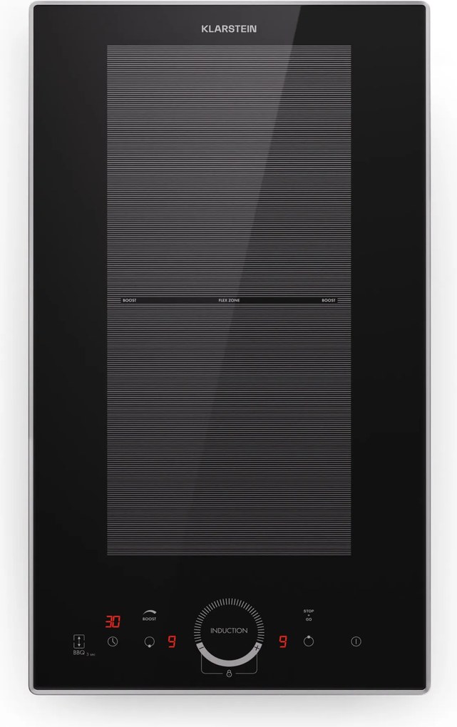 Klarstein Delicatessa Domino Prime, вграден индукционен плот, 2 зони, 3500 W, самостоятелен